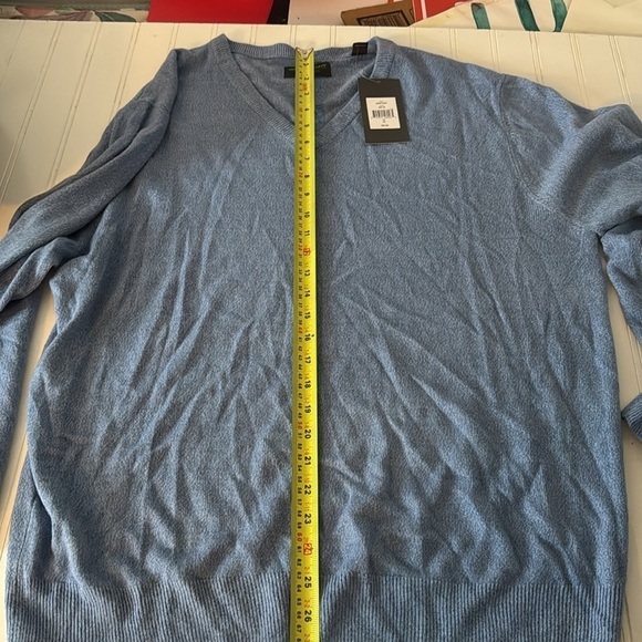 John Bartlet Blue V-Neck Sweater Size XL - Picture 6 of 7